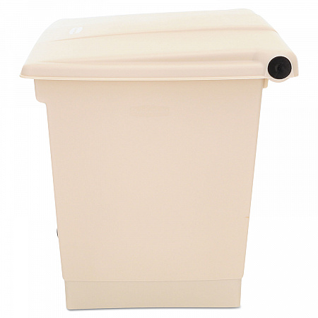 Indoor Utility Step-On Waste Container, 8 gal, Plastic, Beige (6143BEI)
