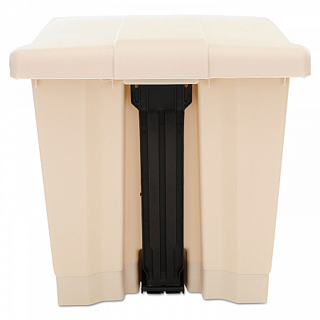 Indoor Utility Step-On Waste Container, 8 gal, Plastic, Beige (6143BEI)