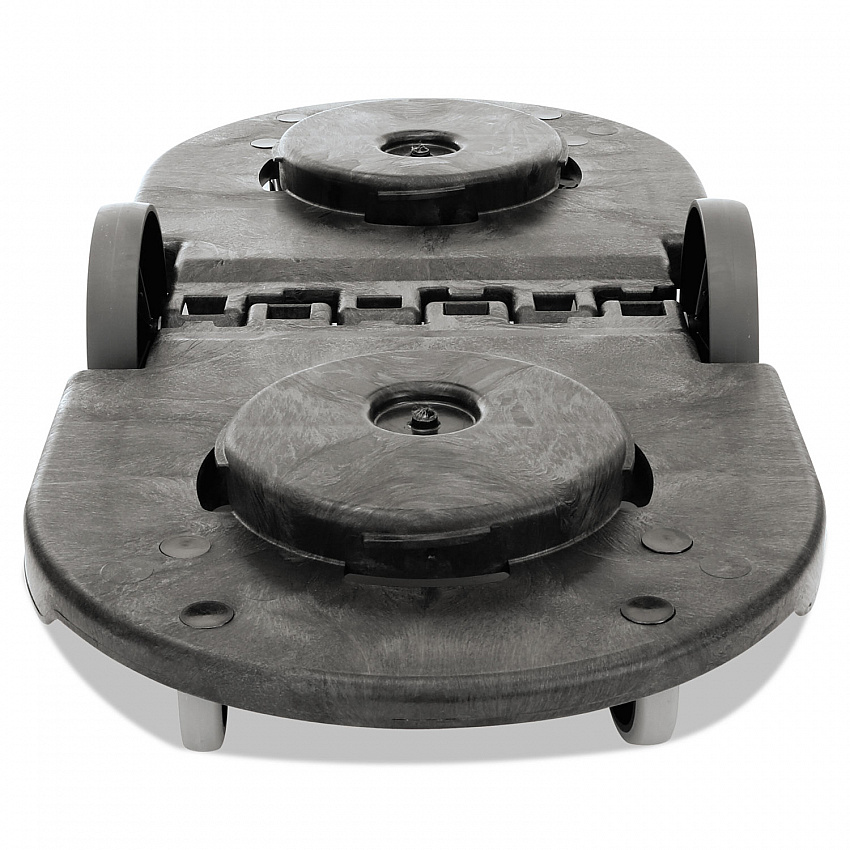 BRUTE Tandem Dolly, Two-Container, 300 lb Capacity, 20.25w x 45d x 8h, Black (264600BLA)