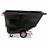 1 cu yd BRUTE Rotomolded Tilt Truck, 850 lb Capacity, Black (1314BLA)