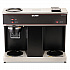 Pour-O-Matic Three-Burner Pour-Over Coffee Brewer, 12-Cup, Stainless Steel, Black (VPS)
