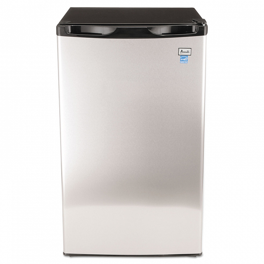 4.4 CF Refrigerator, 19 1/2"W x 22"D x 33"H, Black/Stainless Steel (RM4436SS)