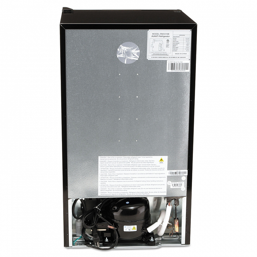 3.3 Cu.Ft Refrigerator with Chiller Compartment, Black (RM3316B)