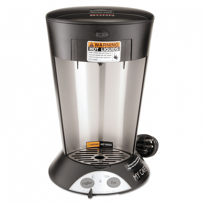 My Cafe Pourover Commercial Grade Coffee/Tea Pod Brewer, Stainless Steel, Black (MCP)