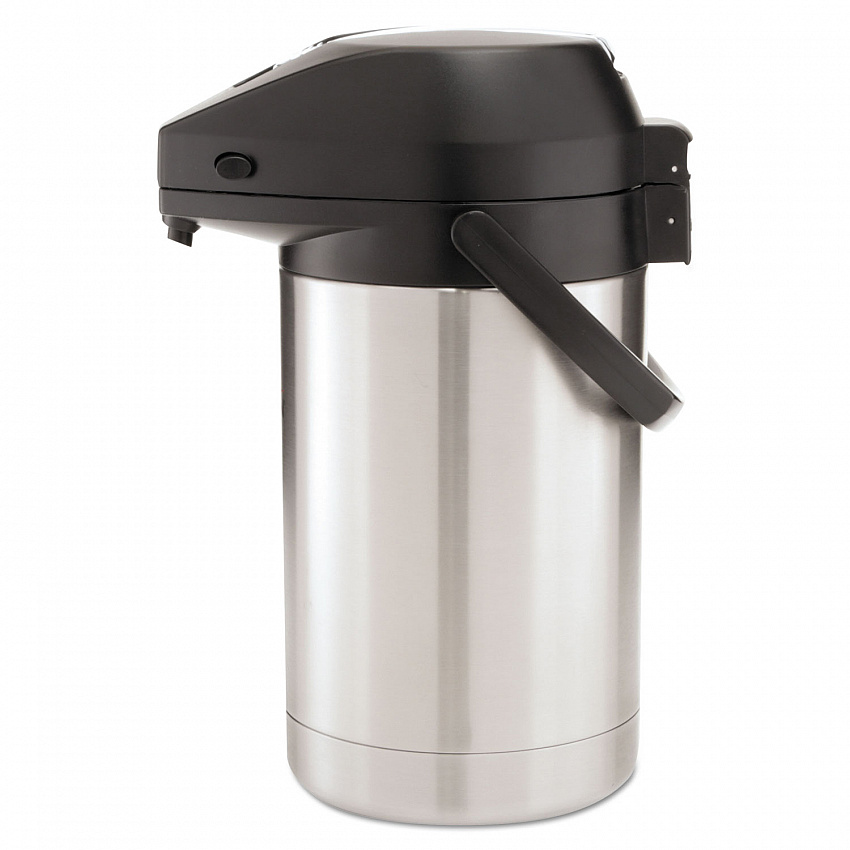 Lever Action Airpot, 84 oz, Stainless Steel/Black (AIRPOT25)