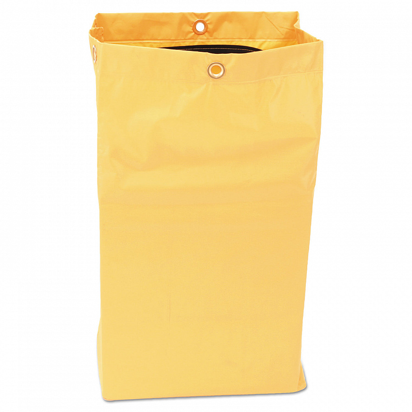 Zippered Vinyl Cleaning Cart Bag for Rubbermaid Commercial 6173-88, 24 gal, 17.25" x 10.5" x 30.5", Yellow (1966719)