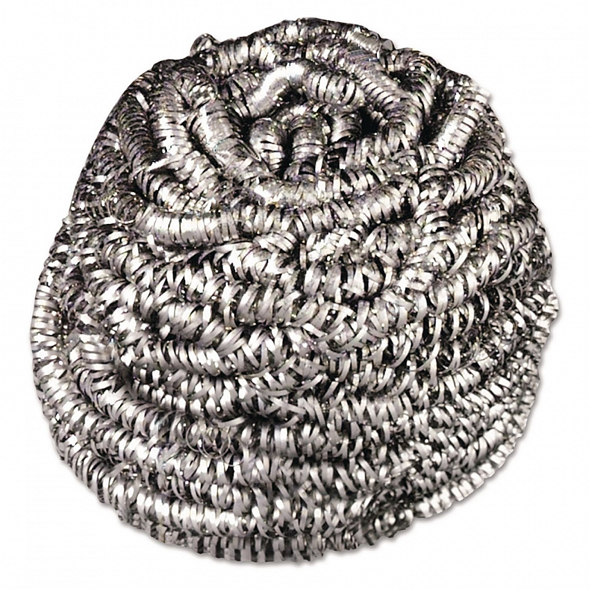 Stainless Steel Scrubber, Silver, 12/Carton (19084)