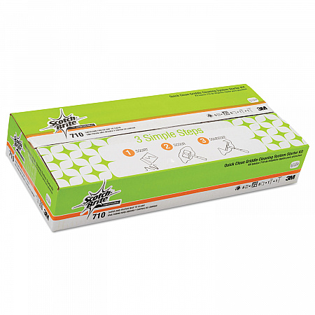 Quick Clean Griddle Cleaning System Starter Kit, 4 x 5.24, Orange (85793)