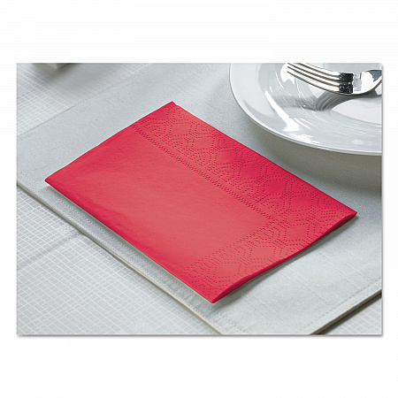 Dinner Napkins, 2-Ply, 15 x 17, Red, 1,000/Carton (180511)