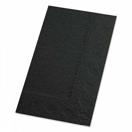 Dinner Napkins, 2-Ply, 15 x 17, Black, 1,000/Carton (180513)