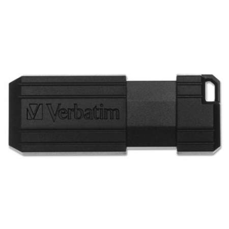 Verbatim PinStripe USB Flash Drive, 64 GB, Black (49065)