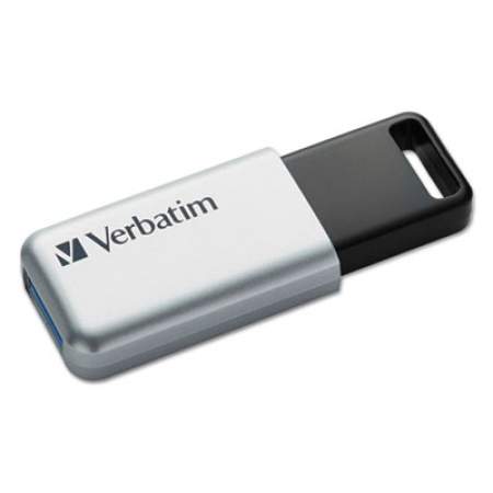 Verbatim Store 'n' Go Secure Pro USB Flash Drive with AES 256 Encryption, 64 GB, Silver (98666)
