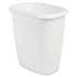 Rubbermaid OVAL VANITY WASTEBASKET, PLASTIC, 14.4 QT, WHITE, 6/CARTON (2958WHICT)