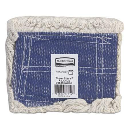 Rubbermaid Commercial Super Stitch Blend Mop, Cotton/Synthetic, X-Large, White, 6/Carton (D25406WHICT)
