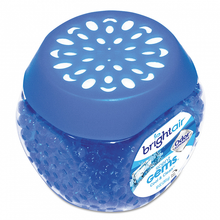 Scent Gems Odor Eliminator, Cool and Clean, Blue, 10 oz Jar (900228)