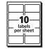 Avery Matte Clear Easy Peel Mailing Labels w/ Sure Feed Technology, Laser Printers, 2 x 4, Clear, 10/Sheet, 50 Sheets/Box (5663)