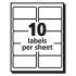 Avery Matte Clear Easy Peel Mailing Labels w/ Sure Feed Technology, Laser Printers, 2 x 4, Clear, 10/Sheet, 10 Sheets/Pack (15663)