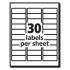 Avery Matte Clear Easy Peel Mailing Labels w/ Sure Feed Technology, Laser Printers, 1 x 2.63, Clear, 30/Sheet, 25 Sheets/Box (5630)