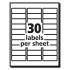 Avery Matte Clear Easy Peel Mailing Labels w/ Sure Feed Technology, Laser Printers, 1 x 2.63, Clear, 30/Sheet, 50 Sheets/Box (5660)