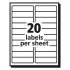 Avery Matte Clear Easy Peel Mailing Labels w/ Sure Feed Technology, Laser Printers, 1 x 4, Clear, 20/Sheet, 50 Sheets/Box (5661)