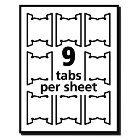 Avery Laser Printable Hanging File Tabs, 1/5-Cut Tabs, White, 2.06" Wide, 90/Pack (5567)