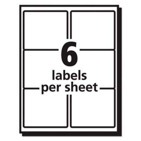 Avery Matte Clear Easy Peel Mailing Labels w/ Sure Feed Technology, Laser Printers, 3.33 x 4, Clear, 6/Sheet, 10 Sheets/Pack (15664)