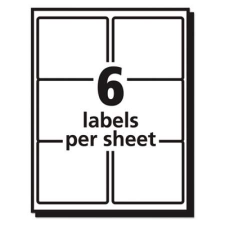 Avery Matte Clear Easy Peel Mailing Labels w/ Sure Feed Technology, Laser Printers, 3.33 x 4, Clear, 6/Sheet, 50 Sheets/Box (5664)