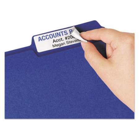 Avery Removable File Folder Labels with Sure Feed Technology, 0.94 x 3.44, White, 18/Sheet, 25 Sheets/Pack (8425)