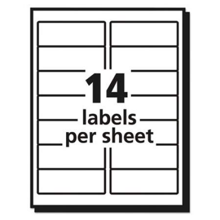 Avery Matte Clear Easy Peel Mailing Labels w/ Sure Feed Technology, Inkjet Printers, 1.33 x 4, Clear, 14/Sheet, 25 Sheets/Pack (8662)
