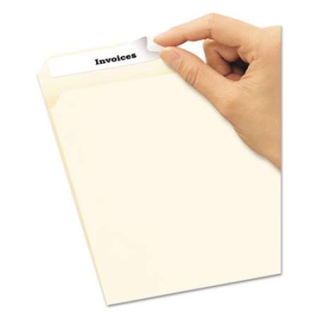 Avery Removable File Folder Labels with Sure Feed Technology, 0.66 x 3.44, White, 30/Sheet, 25 Sheets/Pack (8066)