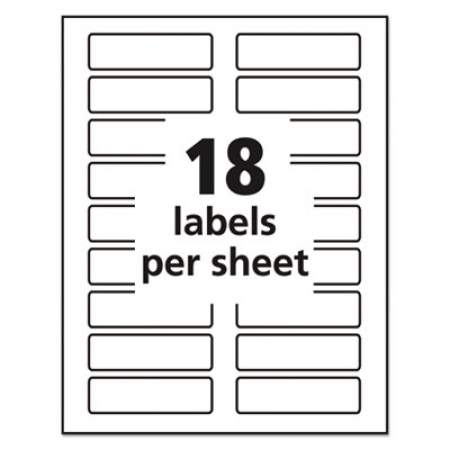 Avery Removable File Folder Labels with Sure Feed Technology, 0.94 x 3.44, White, 18/Sheet, 25 Sheets/Pack (8425)