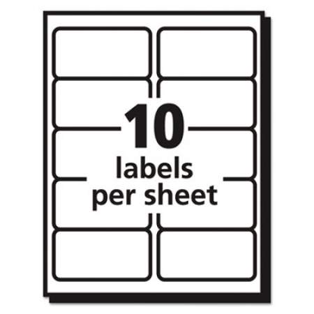 Avery Matte Clear Easy Peel Mailing Labels w/ Sure Feed Technology, Inkjet Printers, 2 x 4, Clear, 10/Sheet, 25 Sheets/Pack (8663)