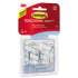 Command Clear Hooks and Strips, Plastic, Medium, 6 Hooks and 8 Strips/Pack (17065CLRVPES)