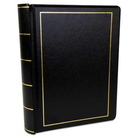 Wilson Jones Looseleaf Corporation Minute Book, 1 Subject, Unruled, Black/Gold Cover, 11 x 8.5, 250 Sheets (039511)