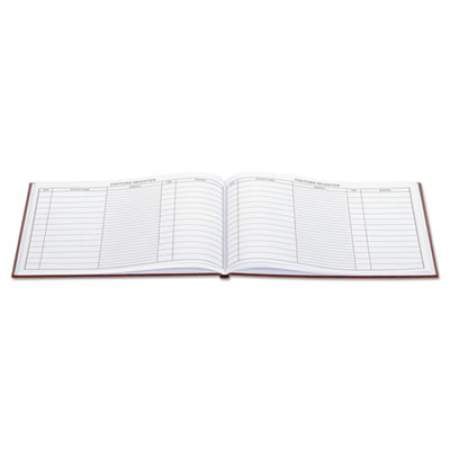 Wilson Jones Visitor Register Book, 5 Column Format, Red Cover, 10.5 x 8.5 Sheets, 112 Sheets/Book (S490)