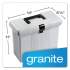 Pendaflex Portable File Boxes, Letter Files, 14.88" x 6.5" x 11.88", Granite (41737)