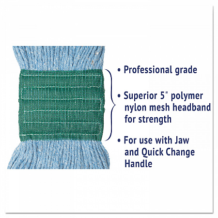 Super Loop Wet Mop Head, Cotton/Synthetic Fiber, 5