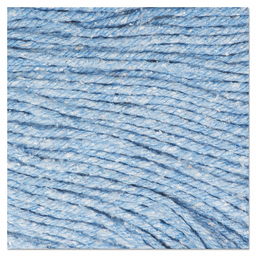 Super Loop Wet Mop Head, Cotton/Synthetic Fiber, 5" Headband, Medium Size, Blue, 12/Carton (502BLCT)