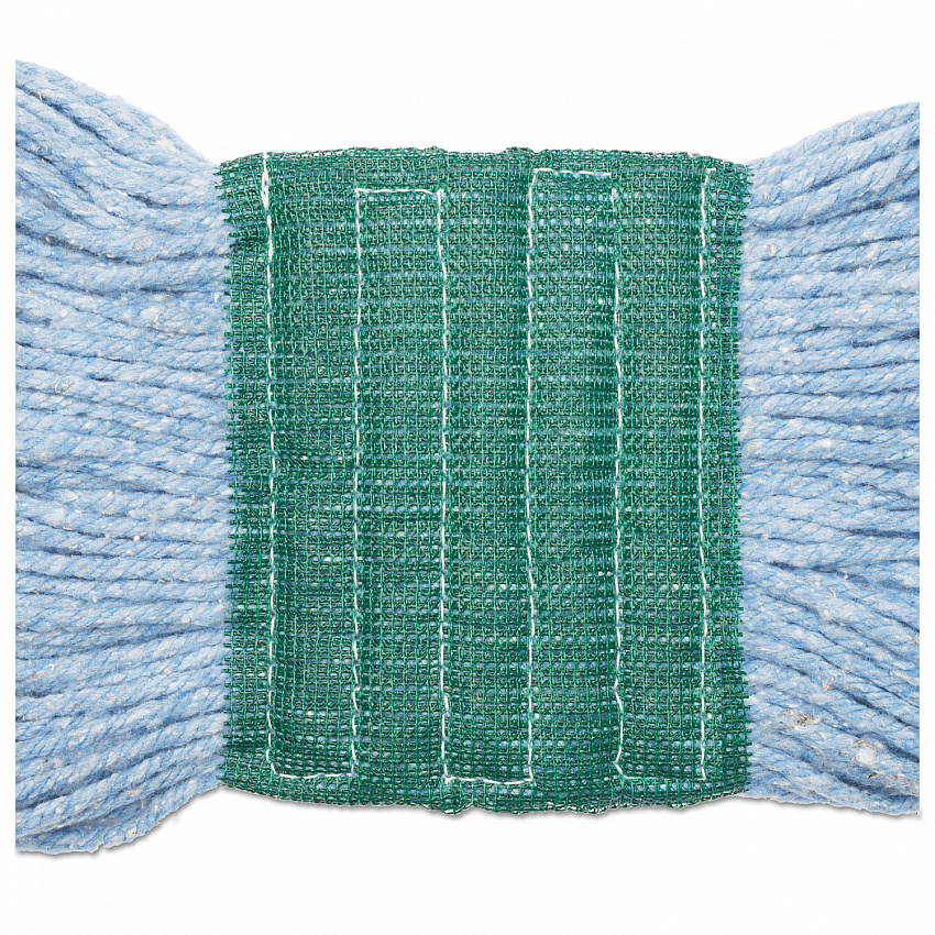 Super Loop Wet Mop Head, Cotton/Synthetic Fiber, 5" Headband, Medium Size, Blue, 12/Carton (502BLCT)