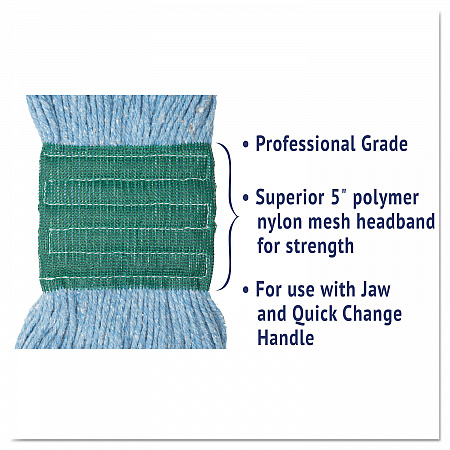 Super Loop Wet Mop Head, Cotton/Synthetic Fiber, 5