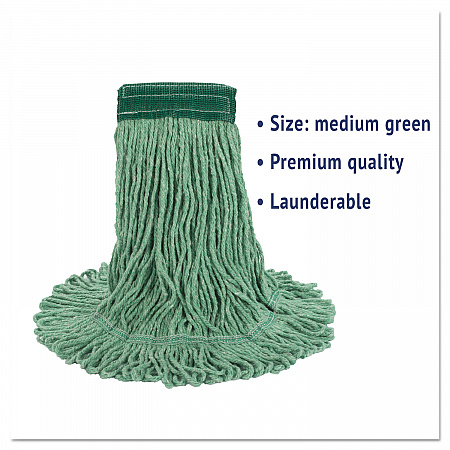Super Loop Wet Mop Head, Cotton/Synthetic Fiber, 5