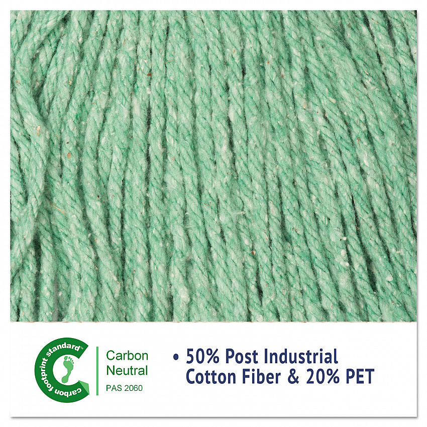 Super Loop Wet Mop Head, Cotton/Synthetic Fiber, 5" Headband, Medium Size, Green (502GNEA)