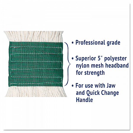 Super Loop Wet Mop Head, Cotton/Synthetic Fiber, 5