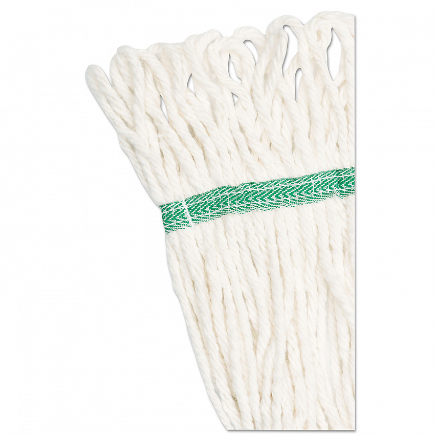 Super Loop Wet Mop Head, Cotton/Synthetic Fiber, 5" Headband, Medium Size, White, 12/Carton (502WHCT)