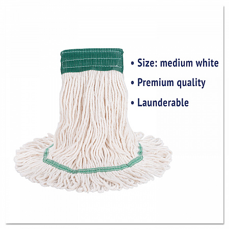 Super Loop Wet Mop Head, Cotton/Synthetic Fiber, 5