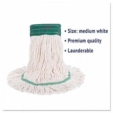 Super Loop Wet Mop Head, Cotton/Synthetic Fiber, 5