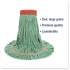 Boardwalk Super Loop Wet Mop Head, Cotton/Synthetic Fiber, 5" Headband, Large Size, Green (503GNEA)
