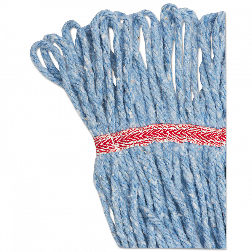 Super Loop Wet Mop Head, Cotton/Synthetic Fiber, 5" Headband, Large Size, Blue (503BLEA)