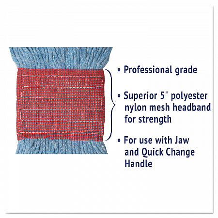 Super Loop Wet Mop Head, Cotton/Synthetic Fiber, 5