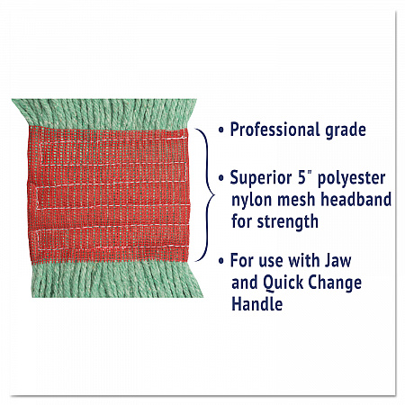 Super Loop Wet Mop Head, Cotton/Synthetic Fiber, 5